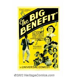 Big Benefit, The (Universal, 1933). One Sheet (27" X 41"). This Universal musical short subject star
