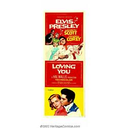 Loving You (Paramount, 1957). Insert (14" X 36"). Elvis Presley rocked the screen in his second film