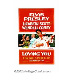 Loving You (Paramount, 1957). One Sheet (27" X 41"). Elvis' character climbs his way to the top in t