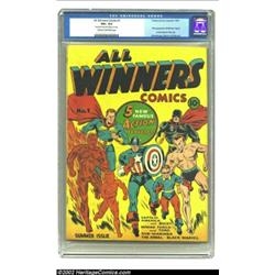 All Winners Comics #1 (Timely, 1941) CGC VG+ 4.5 Cream to off-white pages. The incomparable Alex Sch