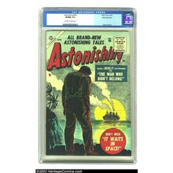 Astonishing #38 White Mountain pedigree (Atlas, 1955) CGC VF/NM 9.0 Off-white to white pages. What r