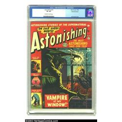 Astonishing #18 White Mountain pedigree (Atlas, 1952) CGC VF 8.0 Off-white to white pages. Classic G