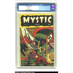 Mystic Comics #1 (Timely, 1944) CGC VG+ 4.5 Off-white pages. Syd Shores brews a tasty concoction of.