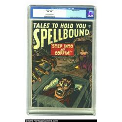 Spellbound #1 (Atlas, 1952) CGC VF- 7.5 Cream to off-white pages. Our first impression of this book.