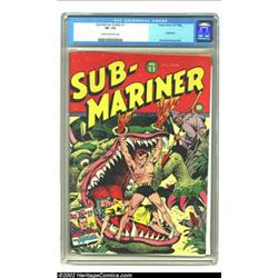 Sub-Mariner Comics #11 (Timely, 1943) CGC VF- 7.5 Cream to off-white pages. Alex Schomburg gives his