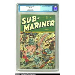 Sub-Mariner Comics #18 (Timely, 1945). CGC VF+ 8.5 Cream to off-white to pages. No one can execute t