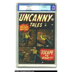 Uncanny Tales #3 White Mountain pedigree (Atlas, 1952) CGC VF+ 8.5 Off-white to white pages. This is
