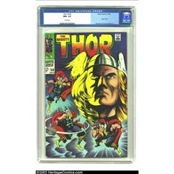 Thor #158 (Marvel, 1968) CGC NM+ 9.6 White pages.An issue that features one of the very best covers.