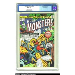 Where Monsters Dwell #34 Stan Lee File Copy (Marvel, 1975) CGC FN/VF 7.0 Cream to off-white pages. J