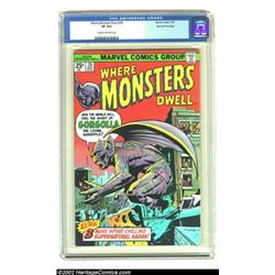 Where Monsters Dwell #35 Stan Lee File Copy (Marvel, 1975) CGC VF 8.0 Cream to off-white pages. This