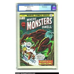 Where Monsters Dwell #36 Stan Lee File Copy (Marvel, 1975) CGC NM- 9.2 Cream to off-white pages. Sta