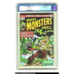 Where Monsters Dwell #37 Stan Lee File Copy (Marvel, 1975) CGC VF- 7.5 Cream to off-white pages. A s