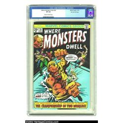 Where Monsters Dwell #38 Stan Lee File Copy (Marvel, 1975) CGC VF 8.0 Cream to off-white pages. This