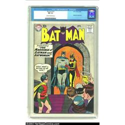 Batman #122 (DC 1959) CGC NM 9.4 Cream to off-white pages. Here is the "Marriage of Batman and Batwo