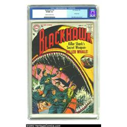 Blackhawk #108 (DC, 1957) CGC VF/NM 9.0 Cream to off-white pages. Blackhawk had been one of Quality'