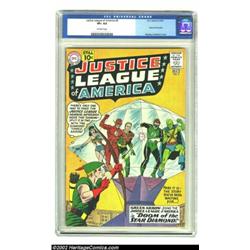 Justice League of America #4 (DC, 1961) CGC VF+ 8.5 Off-white pages. Green Arrow, still sore and bru