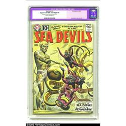 Sea Devils #1 (DC, 1961) CGC Apparent VF/NM 9.0 Slight (P) Cream to off-white pages. Russ Heath, bet
