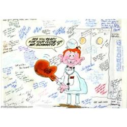 Sergio Aragones Original Art Get Well Card (1989). Unfortunately Julie got sick and was hospitalized