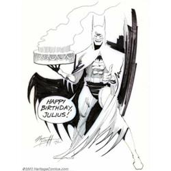 Norm Breyfogle - Original Art Sketch, pen and ink (Unpublished, 1992). Norm Breyfogle draws a jubila