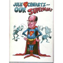 John Costanza - Original Art Illustration of Julius Schwartz as Superman (undated). John Costanza's.
