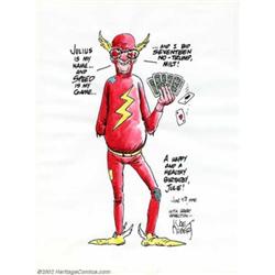 Joe Kubert Original Art Birthday Card(1990). This hilarious birthday caricature by the inimitable Jo