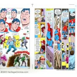 Julius Schwartz-Original Art Complete Story for Superman #411, color separations, "Julie's Birthday"