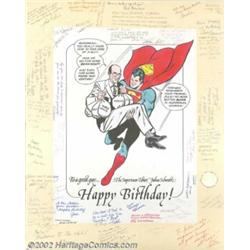 Unknown Artist - Original Art for Birthday Card (undated). This is a large birthday card for Julie t