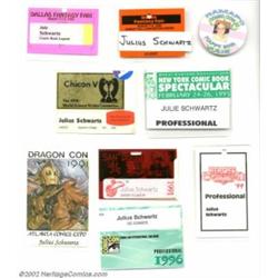 A Collection of Julius Schwartz Convention Badges Over 150 Convention Badges that Julius Schwartz wo