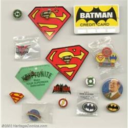 Julius Schwartz Batman and Superman Collectibles (undated). Offered here are 38 pieces of Batman and
