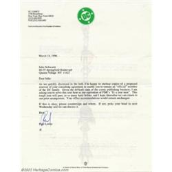 Julius Schwartz Various Correspondence and Documents from DC (1985-1998). Being John Malkovich is no