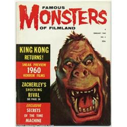 Famous Monsters of Filmland #6 (Warren, 1960) Condition: FN+. A King Kong portrait howls as the Phan