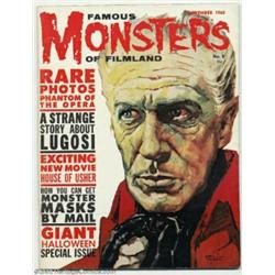 Famous Monsters of Filmland #9 (Warren, 1960) Condition: FN-. Basil Gogos paints a stunning portrait