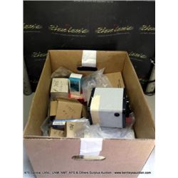 BOX: ASSORTED ELECTRONICS-CONTROLS, SWITCHES (print sequence:) 66362