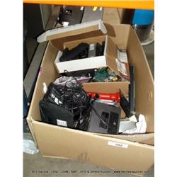 BOX: ELECTRONICS-POWER ADAPTER, REMOTE CONTROLS