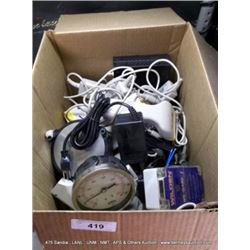 BOX: ELECTRONICS, SCANNERS, GAUGES, PUMP