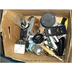 BOX: ELECTRONICS-CAMERA LENS, OPTICS, BAG