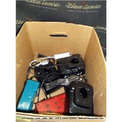 BOX: ASSORTED BATTERY CHARGERS (print sequence:) H-109