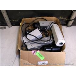 BOX: ASSORTED CAMERAS, LENS (print sequence:) 66822