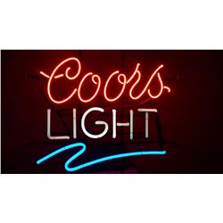 Neon Coors Light sign. Donated By: John Fraser, Franchisee, Regina