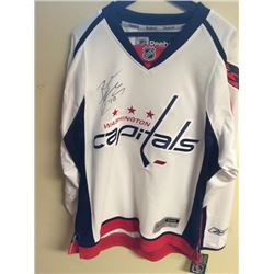 Autographed Braden Holtby Washington Capitals Jersey. Donated By: Dan Demchenko, Franchisee, Saskato