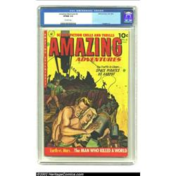 Amazing Adventures #6 (Ziff-Davis, 1952) CGC VF/NM 9.0 Off-white pages. Pulp-like painted covers dis