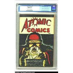 Atomic Comics #1 (Green Publishing Co., 1946) CGC FN/VF Cream to off-white pages. Siegel and Shuster