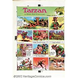 Burne Hogarth - Original Printers Proofs for Tarzan Sundays (United Feature Syndicate, 1940s). This.