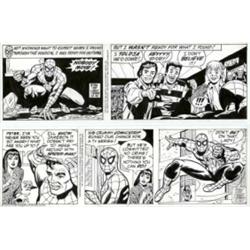Larry Lieber - Original Comic Strip Art from The Amazing Spider-Man daily, Lot of 5 (King Features S