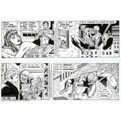 Larry Lieber - Original Comic Strip Art for The Amazing Spider-Man Daily, Lot of 5 (King Features Sy