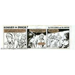 Val Mayerik - Original Comic Strip Art for Howard the Duck dated 11/12/77 (Tribune Syndicate, 1977).