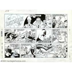 William Messner-Loebs and Carmine Infantino - Original Comic Strip Art for Batman Sunday dated 4/1/9