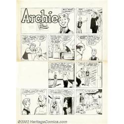 Bob Montana - Original Comic Strip Art for Archie Sunday dated 4/27/47 (Archie Comics, 1947). WOW! Y