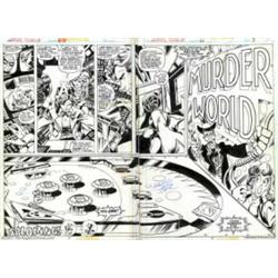 John Byrne - Original Art for Marvel Team-Up #66, pages 2 and 3 (Marvel, 1977). This great two-page.