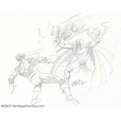 John Byrne - Original Pencil Sketch of Cyclops vs. Magneto. A classic confrontation direct from Byrn